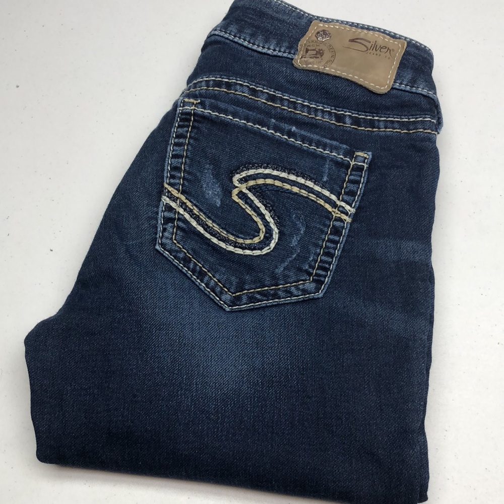 LIKE NEW SILVER SUKI MID-RISE CAPRIS 26x24 JOGA DENIM ⭐️